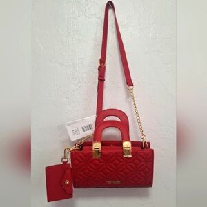 Steve Madden Red Detachable Straps Crossbody Hand Purse NWT